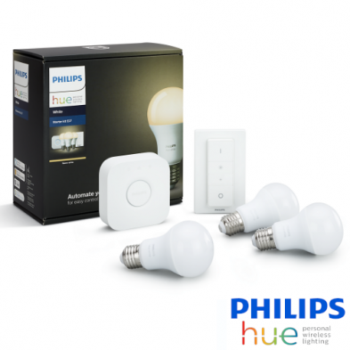 KIT de Inicio Philips HUE E27 Luz Blanca Cálida