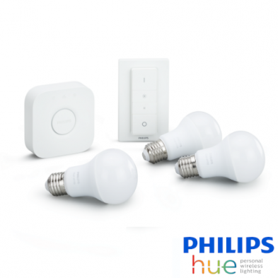 KIT de Inicio Philips HUE E27 Luz Blanca Cálida