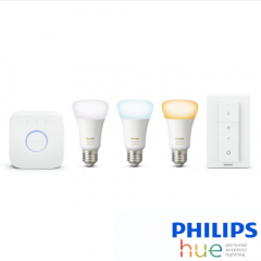 KIT de INICIO PHILIPS HUE + 3 Bombillas E27