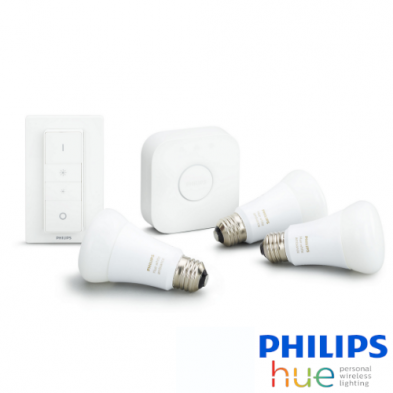 KIT de INICIO PHILIPS HUE + 3 Bombillas E27