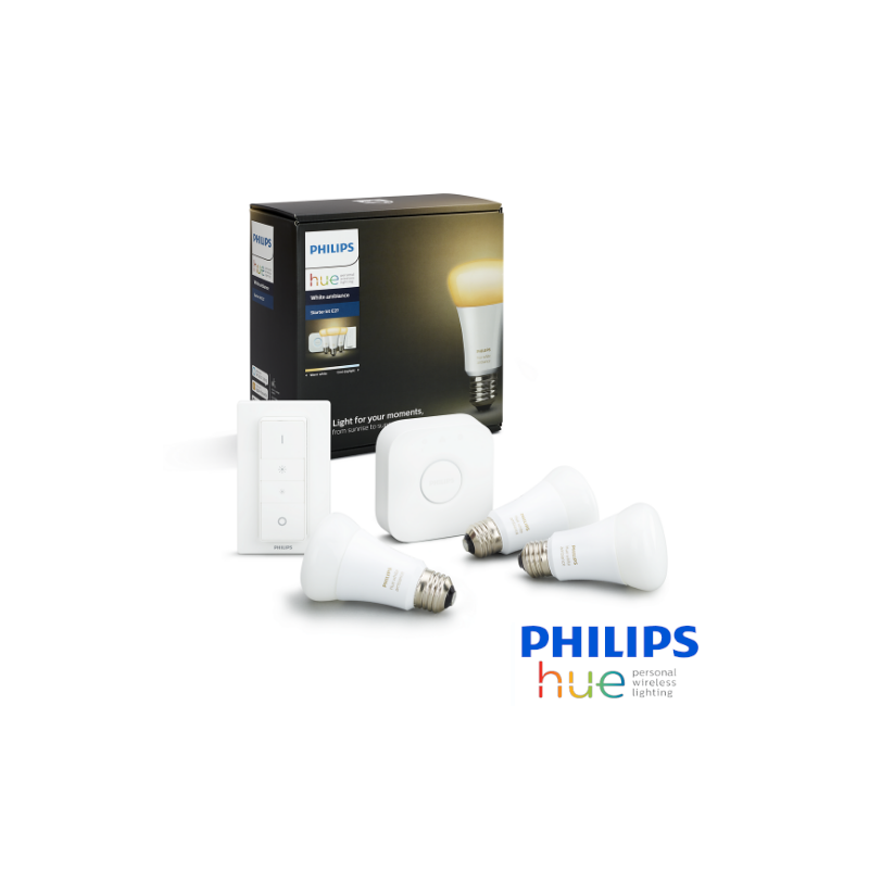 KIT de INICIO PHILIPS HUE + 3 Bombillas E27
