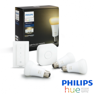 KIT de INICIO PHILIPS HUE + 3 Bombillas E27