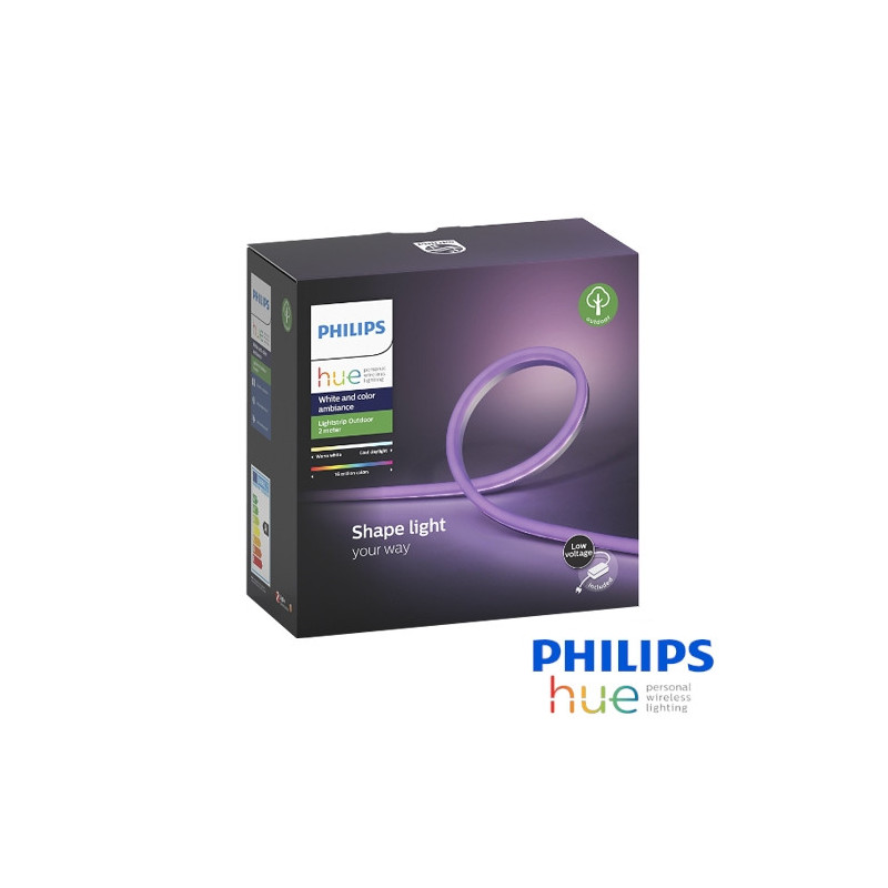 PHILIPS HUE Lightstrip Lightstrip para exteriores 2 metros PHILIPS HUE Lightstrip Lightstrip para exteriores 2 metros