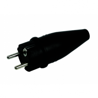 Clavija de goma 1.5/2.5 mm² schuko 2P+T 16 A