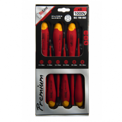 Kit de 6 destornilladores I-SLIM planos/PH aislados 1000 v Premium