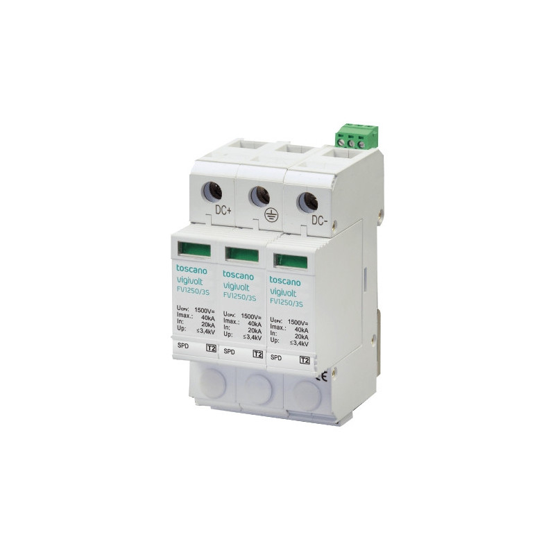 Protector Sobretensiones Transitorias Fotovoltaicas Clase II FV-1250 3S