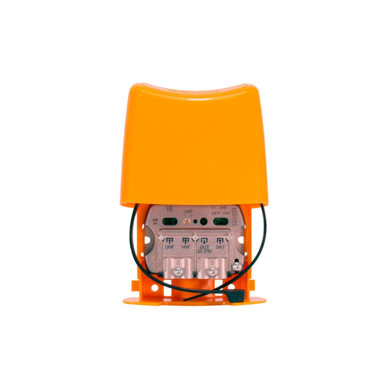 Amplificador de mástil NanoKom 3 entradas: UHF-VHFmix-FImix