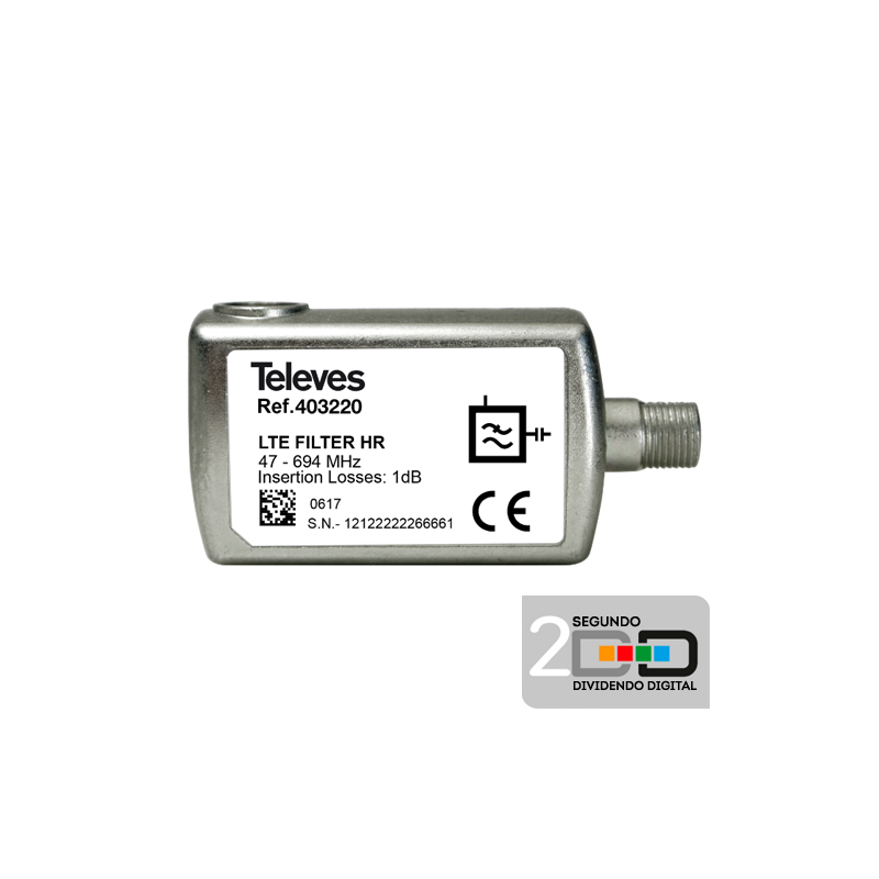 Filtro LTE 5G HR 47-694MHz (Canal 48)