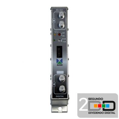 Amplificador MONOCANAL Adyacente UHF  G52 dB Alcad