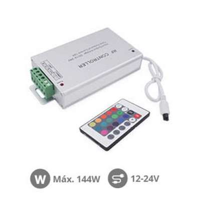 Controlador para tiras LED RGB 144W 12V-24V