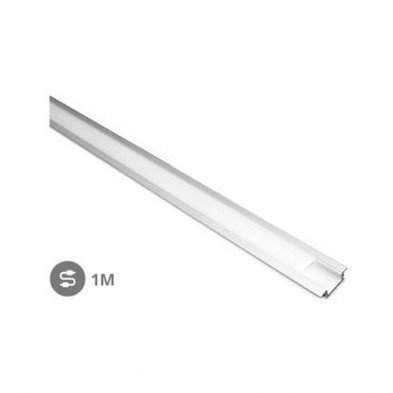 Perfil aluminio empotrar translucido 1M tiras LED