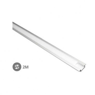 Perfil aluminio empotrar translucido 2M Tiras LED
