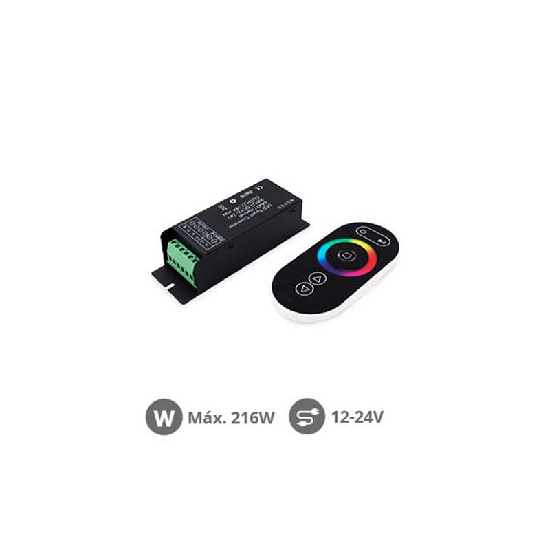 Controlador para tiras LED SMD RGB 216W 12V-24V