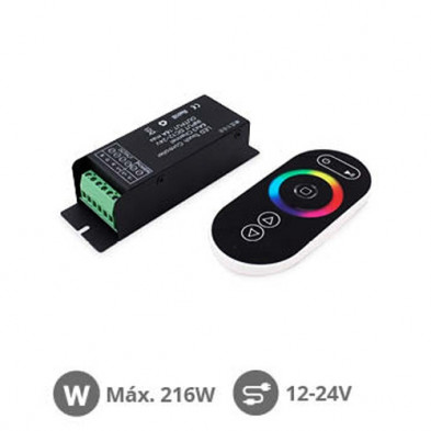Controlador para tiras LED SMD RGB 216W 12V-24V