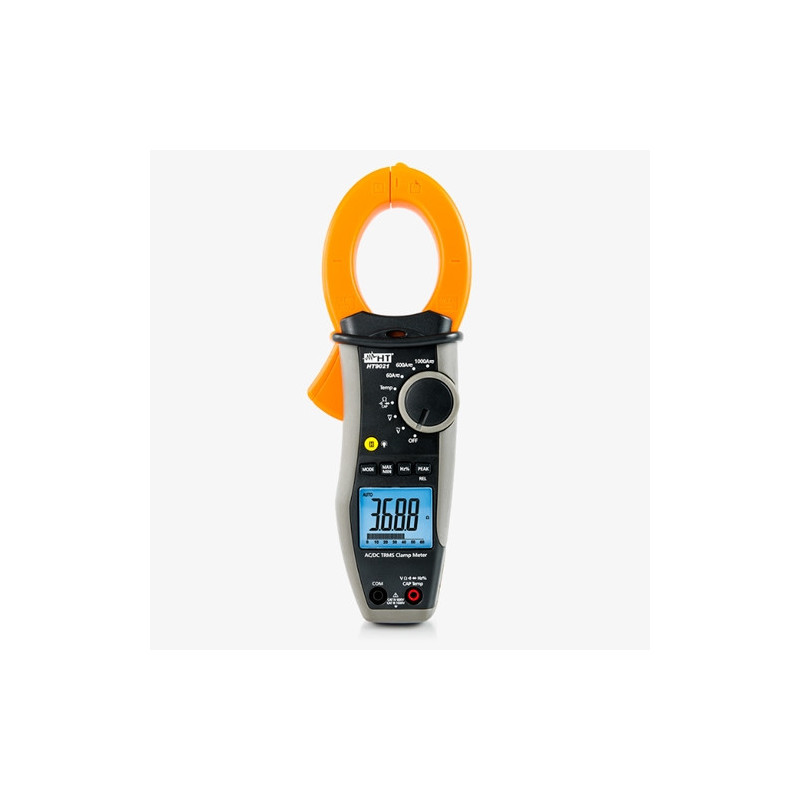 HT9021 Pinza Amperimétrica CC/CA TRMS CAT IV con Medida de Temperatura