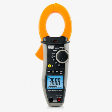 HT9021 Pinza Amperimétrica CC/CA TRMS CAT IV con Medida de Temperatura