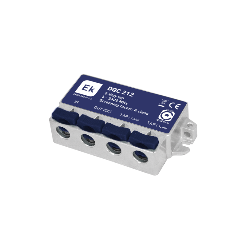 Derivador blindado de 2 salidas 12dB EKSELANS QuiCoax