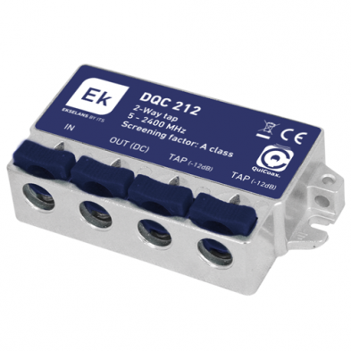 Derivador blindado de 2 salidas 12dB EKSELANS QuiCoax