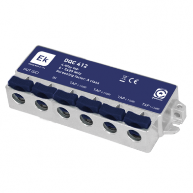 Derivador blindado de 4 salidas 12dB EKSELANS QuiCoax