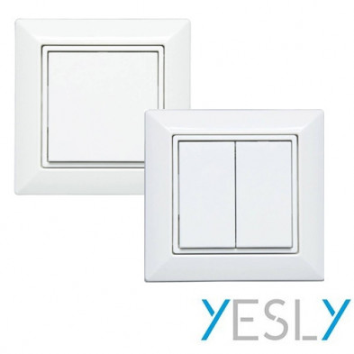 Pulsadores inalámbricos de pared de 2 o 4 canales YESLY