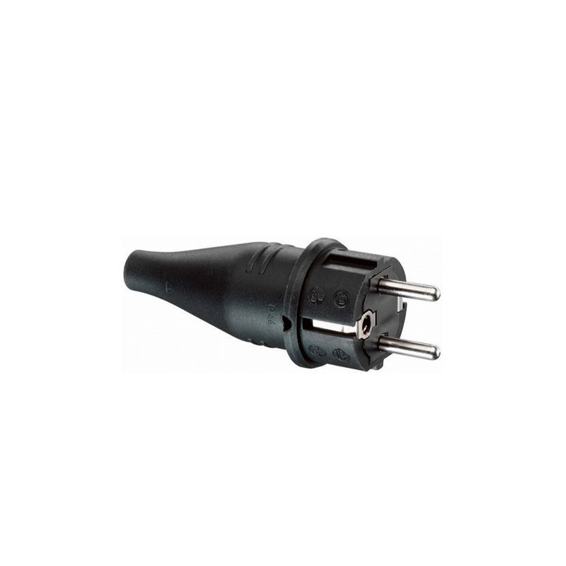 Conector Enchufe de seguridad de goma Negro IP44 ABL Sursum 1419190
