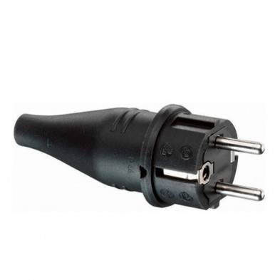 Conector Enchufe de seguridad de goma Negro IP44 ABL Sursum 1419190
