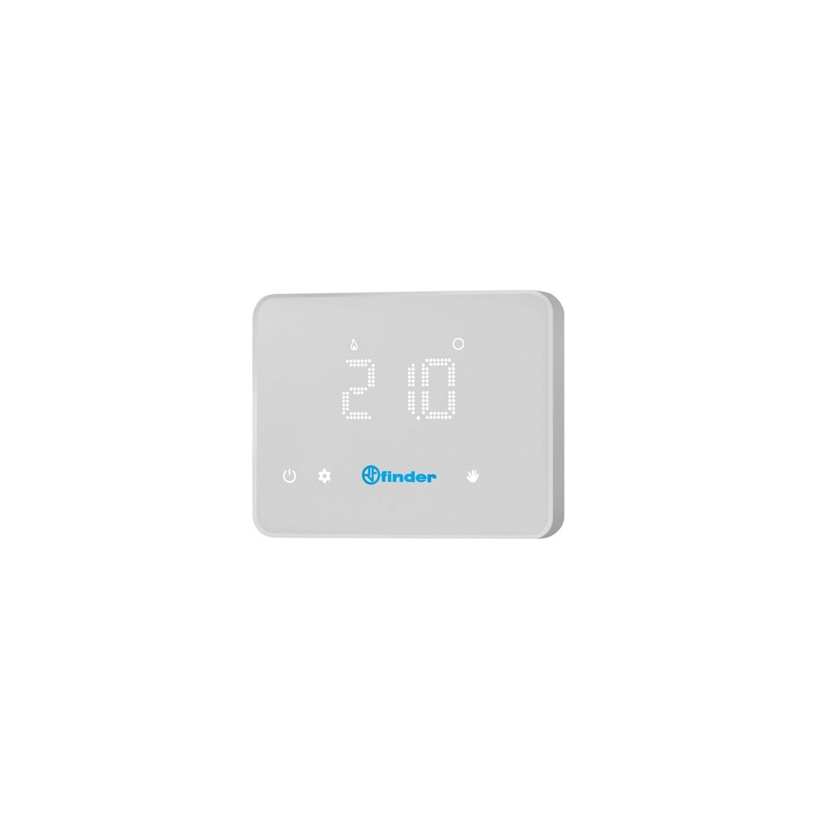 Termostato Digitale Finder BLISS T, Bianco, 2 Temperature Giorno/notte, Alimentazione A Batterie, Montaggio A Parete