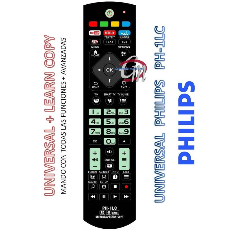 Mando Universal Televisores Philips