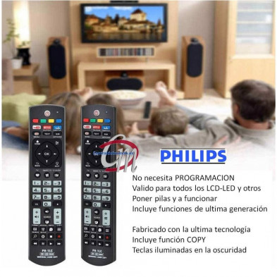 Mando a distancia programado TV Philips