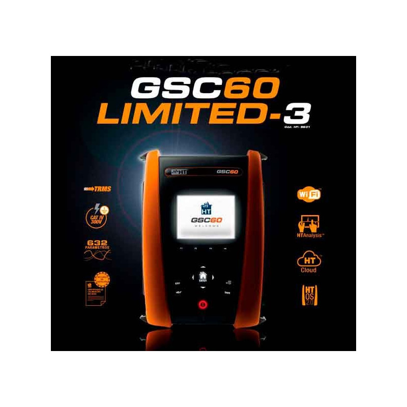 GSC60 LIMITED 3 Instrumento Multifunción Verificador Seguridad Eléctrica y Análisis de Redes