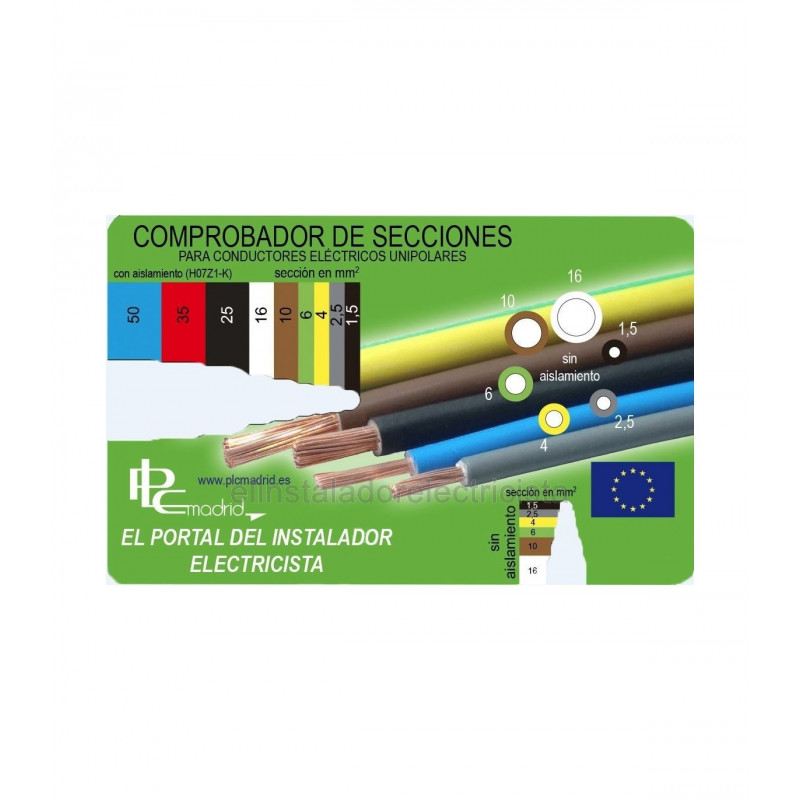 Comprobador de Secciones de Conductores Unipolares