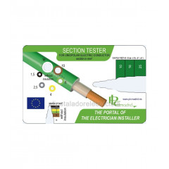 Tarjeta Comprobador de secciones de conductores unipolares