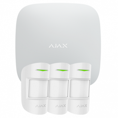 Kit alarma inalámbrica Grado 2 AJAX con 3 dectectores de movimiento Kit alarma inalámbrica Grado 2 AJAX con 3 dectectores de movimiento