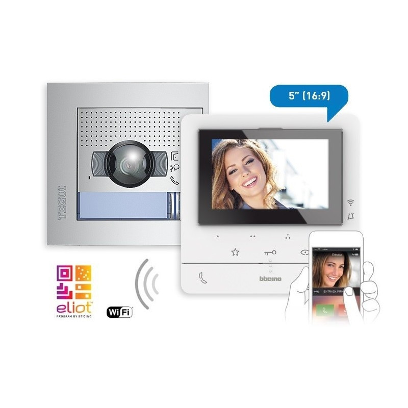 Kit vídeoportero WiFi Tegui SFERA NEW con manos libres CLASSE 100 Kit vídeoportero WiFi Tegui SFERA NEW con manos libres CLASSE 100