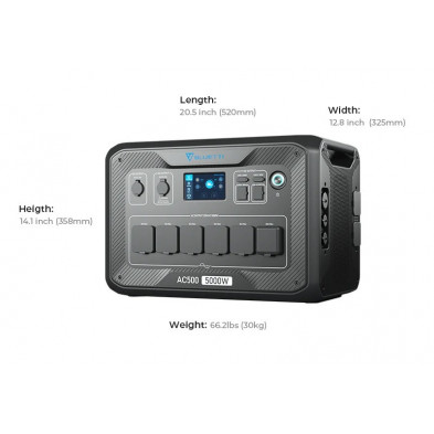 Central eléctrica portátil Bluetti AC500-B300S Capacidad 3kWh - 18kWh
