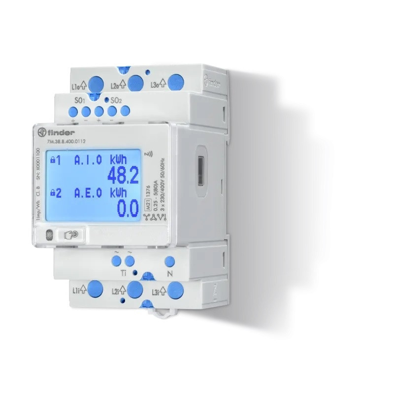 Contador de energía inteligente trifásico 7M Finder 