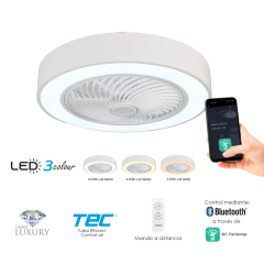 Comprar Plafón LED regulable con ventilador DC SINTRA