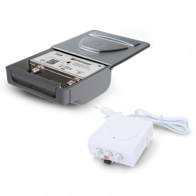 Kit Amplificador mástil UHF 32dB con fuente de alimentación LTE2 (5G) Johansson