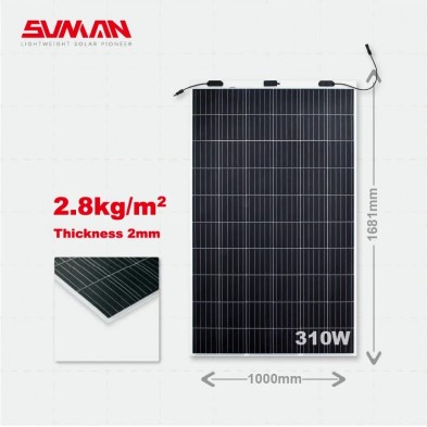 Comprar Panel solar FLEXIBLE Ultraligero 310W Monocristalino SUNMAN