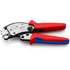 Alicate autoajustable Twistor16 para crimpar punteras huecas con cabezal giratorio Knipex