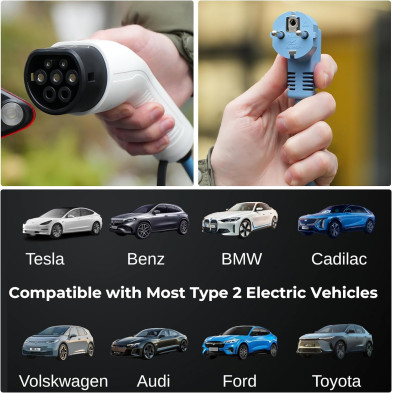 Cargador Portátil de Vehículos Eléctricos PC200 Rheidon Tech 3,6kW 6m T2 Cargador Portátil de Vehículos Eléctricos PC200 Rheidon Tech 3,6kW 6m T2