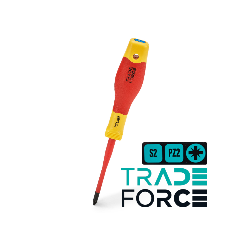 Destornillador TRADE FORCE PZ2 x 100mm Aislado 1000 V Destornillador TRADE FORCE PZ2 x 100mm Aislado 1000 V