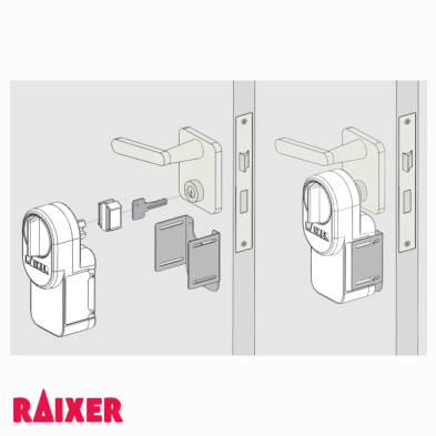 Cerradura inteligente WiFi Raixer Gyro adaptable llave o pestillo