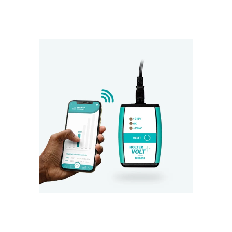 Holter Volt Medición y registro de la tensión de red Toscano