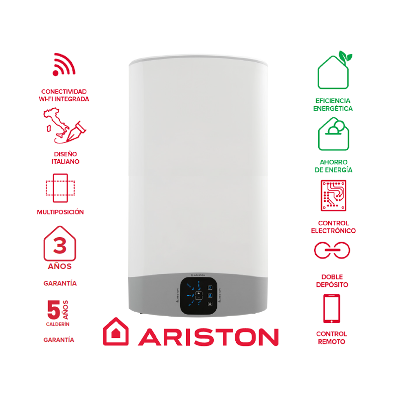 Termo Eléctrico Ariston VELIS Wifi 100L