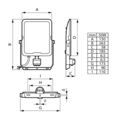 Proyector LED Philips exterior Ledinaire con sensor de movimiento