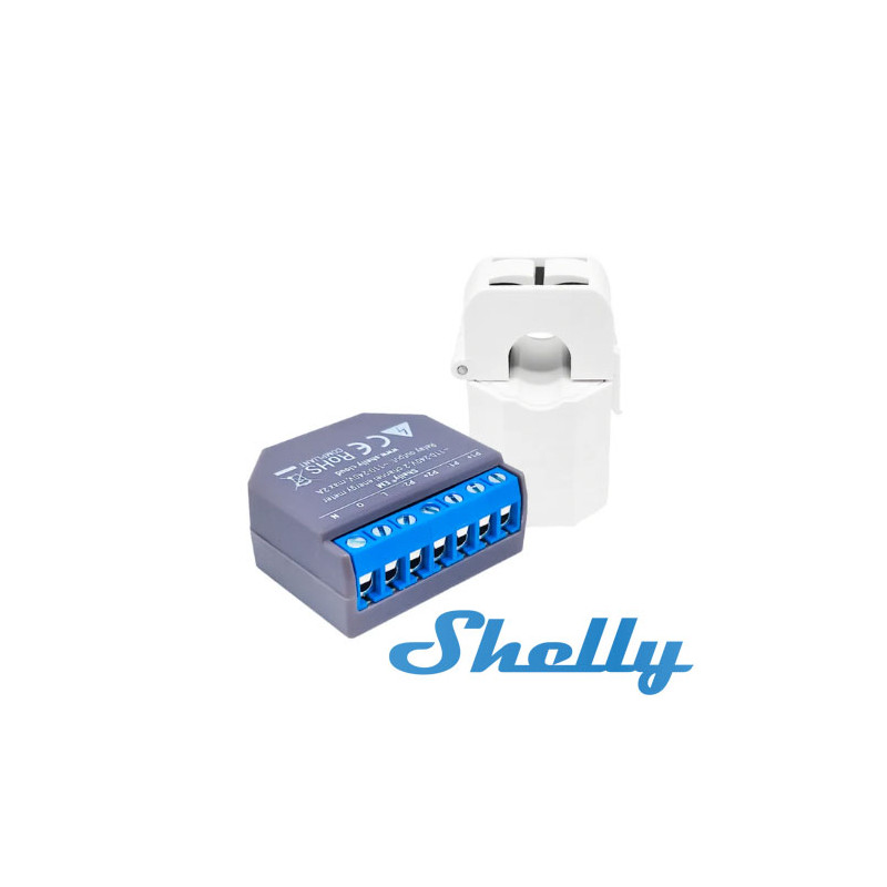 Relé Shelly EM 50A medidor de consumo Wi-Fi
