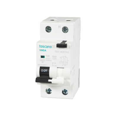Magnetotérmico + Diferencial Tipo A-SI Toscano VMDA-1PN 30mA Imax 4.5kA