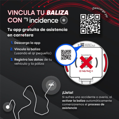 3 Balizas de Emergencia Homologada DGT Help Flash IoT+ Conectada