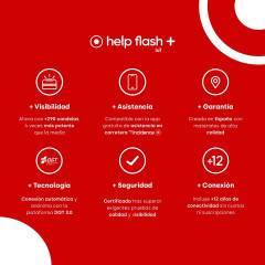 5 Balizas de Emergencia Homologada DGT Help Flash IoT+ Conectada